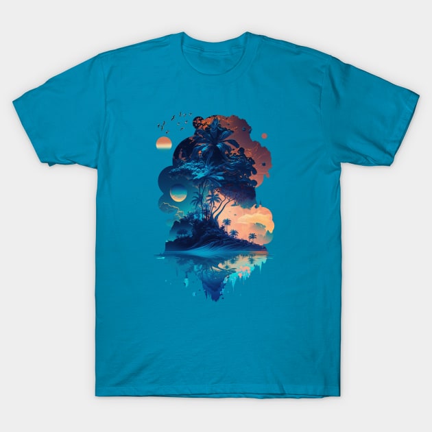 paradise Island T-Shirt by DavidLoblaw